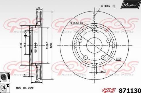 Maxtech 871130.6060 - Disque de frein cwaw.fr