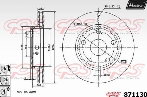 Maxtech 871130.6880 - Disque de frein cwaw.fr