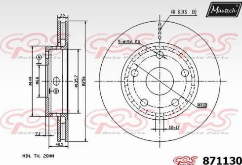 Maxtech 871130.0000 - Disque de frein cwaw.fr