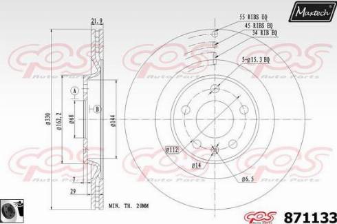 Maxtech 871133.0060 - Disque de frein cwaw.fr