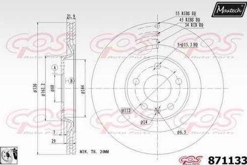 Maxtech 871133.0080 - Disque de frein cwaw.fr