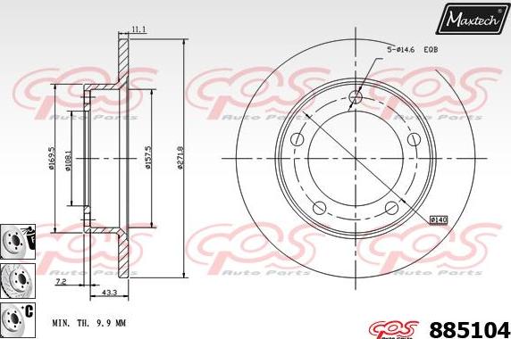 Maxtech 873527 - Disque de frein cwaw.fr