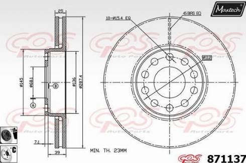 Maxtech 871137.6060 - Disque de frein cwaw.fr