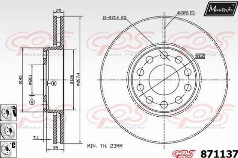 Maxtech 871137.6880 - Disque de frein cwaw.fr