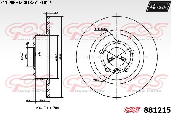 Maxtech 871137 - Disque de frein cwaw.fr