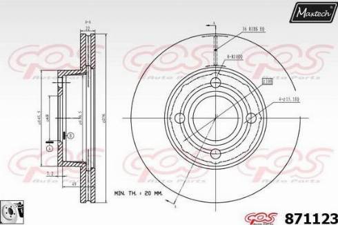 Maxtech 871123.0080 - Disque de frein cwaw.fr