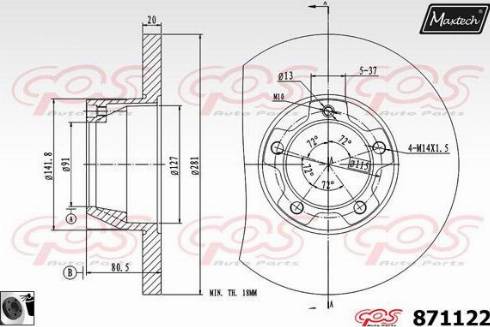 Maxtech 871122.0060 - Disque de frein cwaw.fr