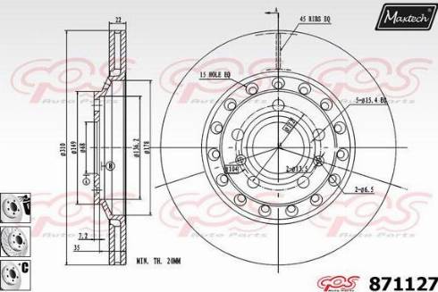 Maxtech 871127.6980 - Disque de frein cwaw.fr