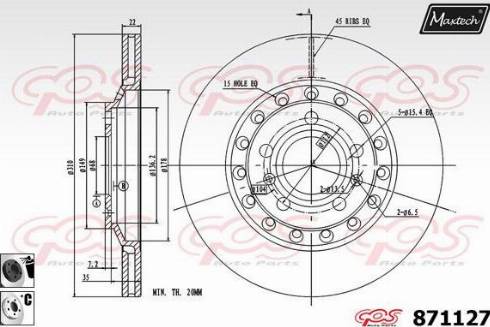 Maxtech 871127.6060 - Disque de frein cwaw.fr