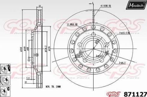 Maxtech 871127.6880 - Disque de frein cwaw.fr