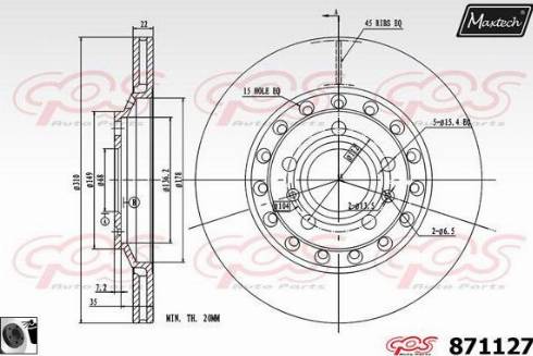 Maxtech 871127.0060 - Disque de frein cwaw.fr