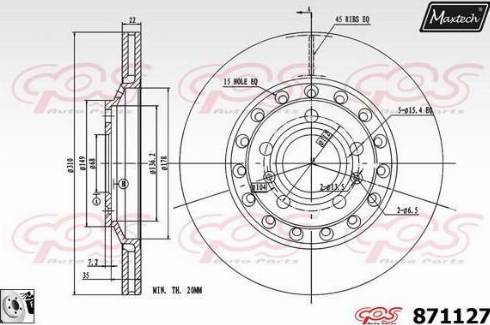 Maxtech 871127.0080 - Disque de frein cwaw.fr