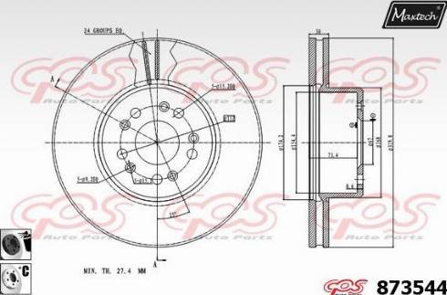 Maxtech 873544.6060 - Disque de frein cwaw.fr