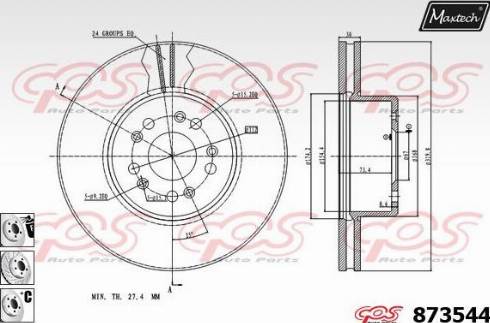 Maxtech 873544.6880 - Disque de frein cwaw.fr