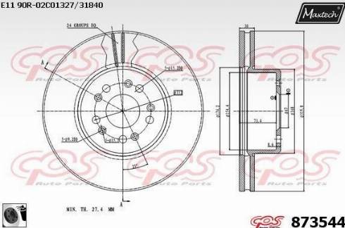 Maxtech 873544.0060 - Disque de frein cwaw.fr