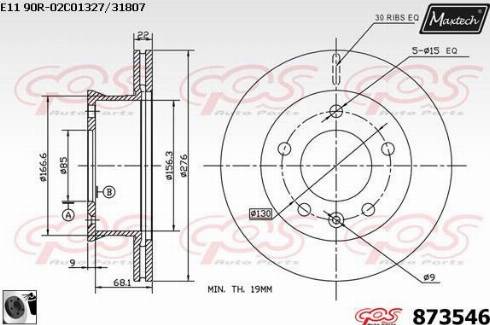 Maxtech 873546.0060 - Disque de frein cwaw.fr