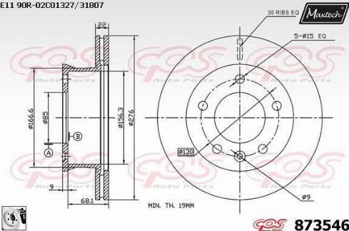 Maxtech 873546.0080 - Disque de frein cwaw.fr