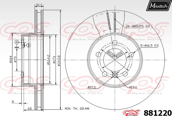 Maxtech 873546 - Disque de frein cwaw.fr