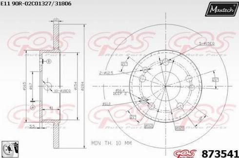 Maxtech 873541.0080 - Disque de frein cwaw.fr