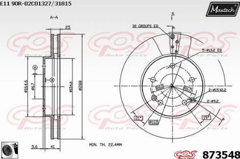 Maxtech 873548.0060 - Disque de frein cwaw.fr