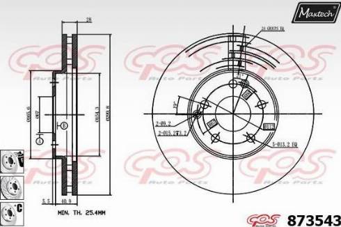 Maxtech 873543.6980 - Disque de frein cwaw.fr