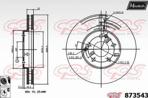 Maxtech 873543.6060 - Disque de frein cwaw.fr