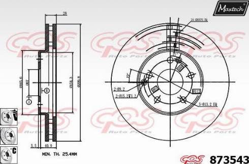 Maxtech 873543.6880 - Disque de frein cwaw.fr