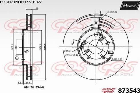 Maxtech 873543.0000 - Disque de frein cwaw.fr