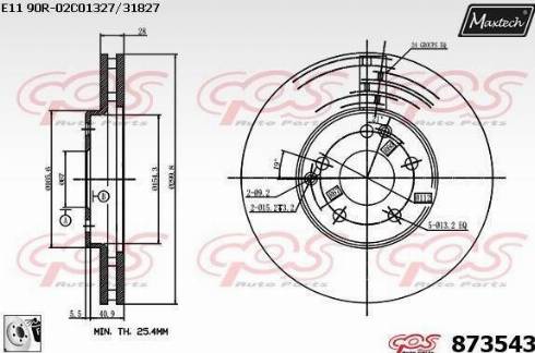 Maxtech 873543.0080 - Disque de frein cwaw.fr