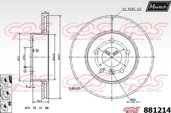 Maxtech 873543 - Disque de frein cwaw.fr