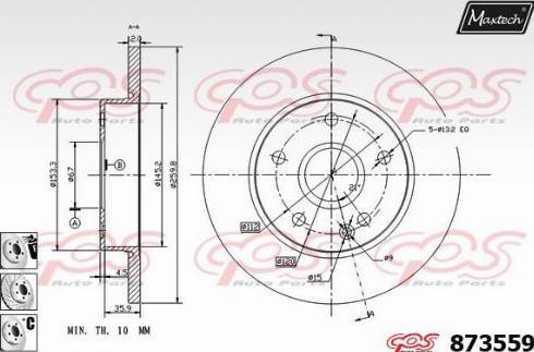 Maxtech 873559.6980 - Disque de frein cwaw.fr