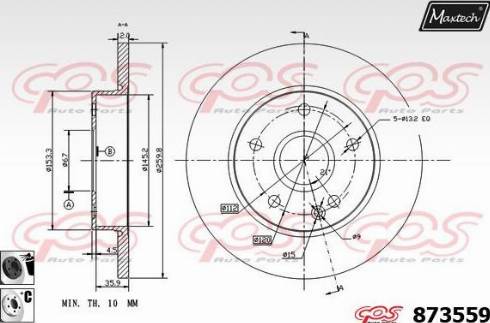 Maxtech 873559.6060 - Disque de frein cwaw.fr