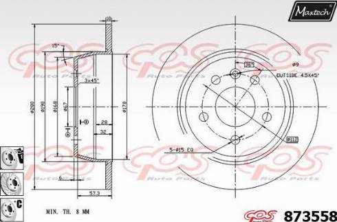 Maxtech 873558.6980 - Disque de frein cwaw.fr