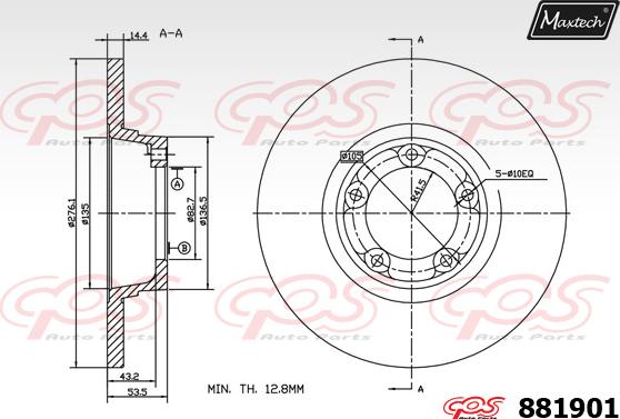 Maxtech 873558 - Disque de frein cwaw.fr