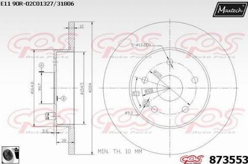 Maxtech 873553.0060 - Disque de frein cwaw.fr