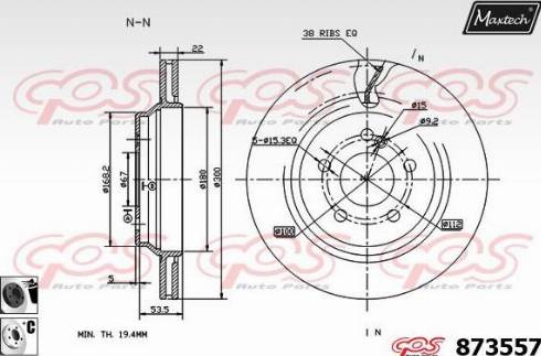 Maxtech 873557.6060 - Disque de frein cwaw.fr