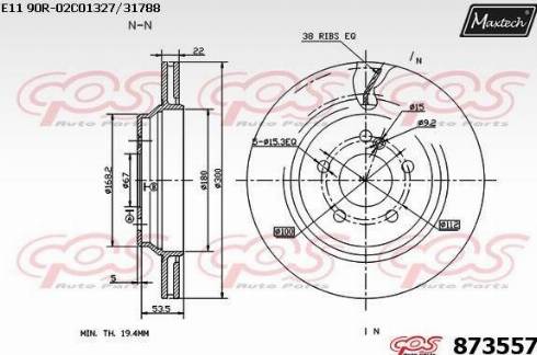 Maxtech 873557.0000 - Disque de frein cwaw.fr