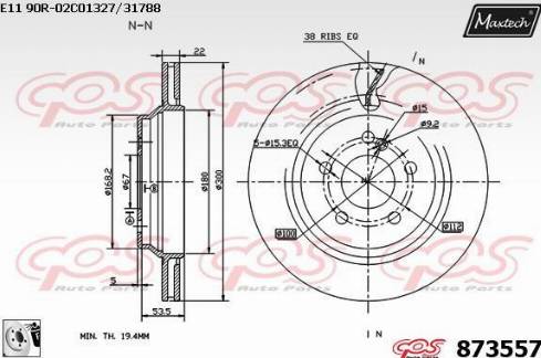 Maxtech 873557.0080 - Disque de frein cwaw.fr