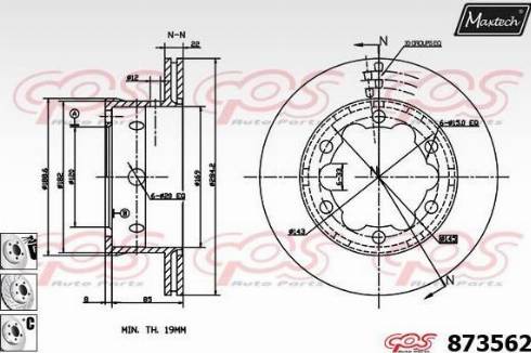 Maxtech 873562.6980 - Disque de frein cwaw.fr