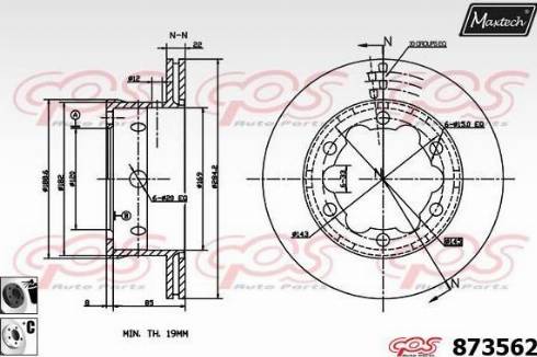 Maxtech 873562.6060 - Disque de frein cwaw.fr