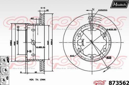 Maxtech 873562.6880 - Disque de frein cwaw.fr