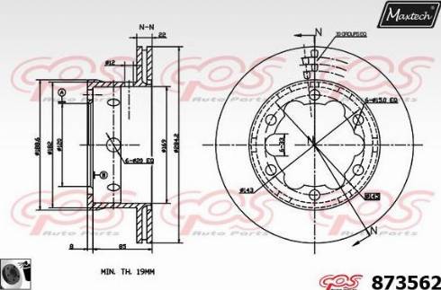 Maxtech 873562.0060 - Disque de frein cwaw.fr