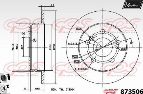 Maxtech 873506.6060 - Disque de frein cwaw.fr