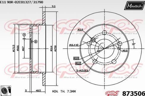 Maxtech 873506.0060 - Disque de frein cwaw.fr