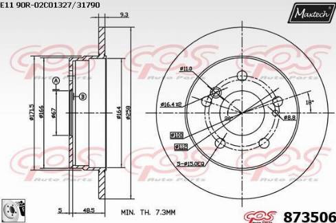 Maxtech 873506.0080 - Disque de frein cwaw.fr