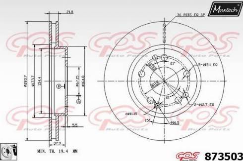 Maxtech 873503.0080 - Disque de frein cwaw.fr