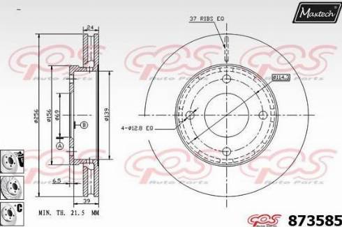 Maxtech 873585.6980 - Disque de frein cwaw.fr