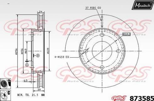 Maxtech 873585.6060 - Disque de frein cwaw.fr