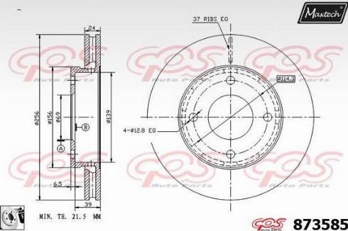 Maxtech 873585.0080 - Disque de frein cwaw.fr