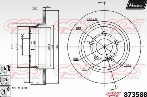 Maxtech 873588.6980 - Disque de frein cwaw.fr